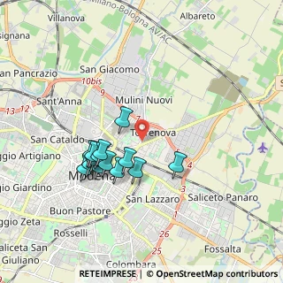 Mappa Strada Albareto, 41122 Modena MO, Italia (1.645)