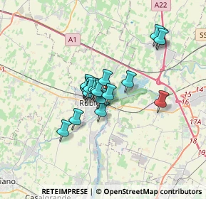 Mappa Via Aldo Palazzeschi, 42122 Bagno RE, Italia (2.2645)