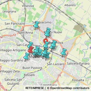Mappa Via Due Canali Sud, 41122 Modena MO, Italia (1.35706)