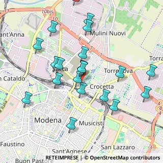 Mappa Via Due Canali Sud, 41122 Modena MO, Italia (1.038)