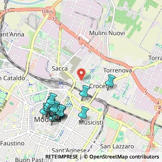 Mappa Via Due Canali Sud, 41122 Modena MO, Italia (1.2205)