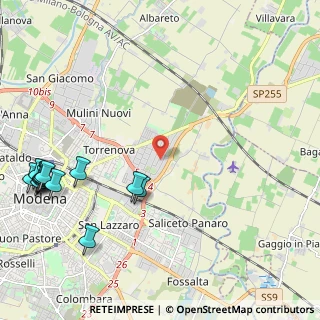 Mappa Via dalla Costa Raimondo, 41122 Modena MO, Italia (3.06154)