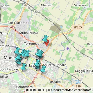 Mappa Via dalla Costa Raimondo, 41122 Modena MO, Italia (2.42647)