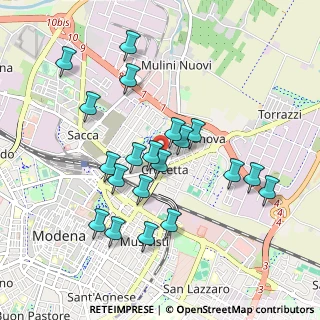 Mappa Via Luigi Ceretti, 41122 Modena MO, Italia (0.9235)