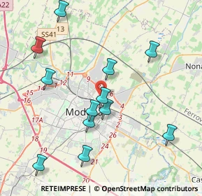 Mappa Via Luigi Cerretti, 41122 Modena MO, Italia (4.22917)