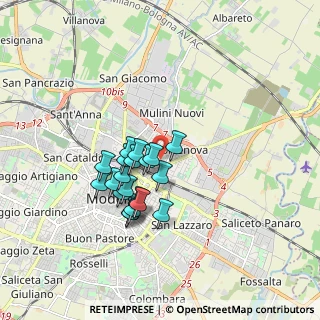 Mappa Via Luigi Cerretti, 41122 Modena MO, Italia (1.402)