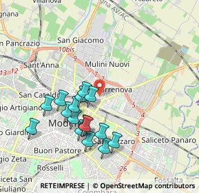 Mappa Via Luigi Cerretti, 41122 Modena MO, Italia (1.82125)