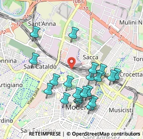 Mappa Viale Raimondo Montecuccoli, 41122 Modena MO, Italia (0.9665)