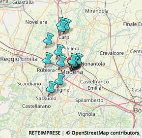 Mappa Viale Raimondo Montecuccoli, 41122 Modena MO, Italia (7.55438)