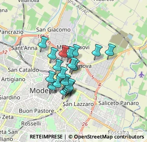 Mappa Via Giovanni Giolitti, 41122 Modena MO, Italia (1.2075)