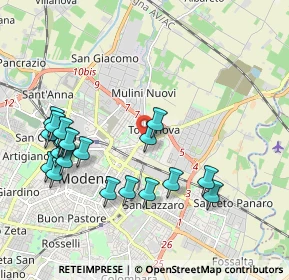Mappa Via Giovanni Giolitti, 41122 Modena MO, Italia (2.1615)