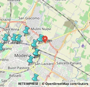 Mappa Via Mar Adriatico, 41122 Modena MO, Italia (2.35636)