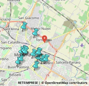 Mappa Via Mar Adriatico, 41122 Modena MO, Italia (2.0975)
