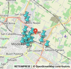 Mappa Via Mar Adriatico, 41122 Modena MO, Italia (1.41857)