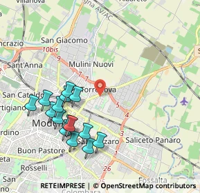 Mappa Via Mare Adriatico, 41122 Modena MO, Italia (2.118)
