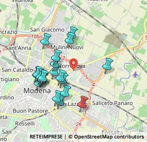Mappa Via Mar Adriatico, 41122 Modena MO, Italia (1.7555)