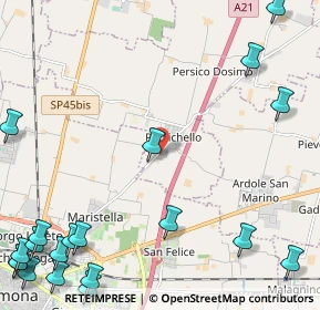 Mappa Strada Provinciale, 26043 Persichello CR, Italia (3.6495)