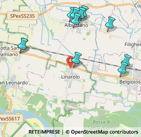 Mappa Via Cavallotti, 27010 Linarolo PV, Italia (2.45182)