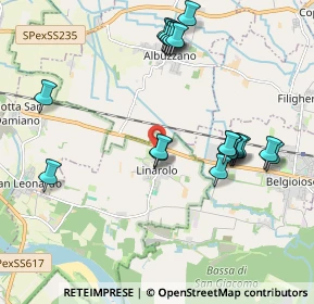 Mappa Via Cavallotti, 27010 Linarolo PV, Italia (2.1015)