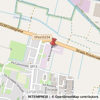 Mappa Via Buonarroti, 27010 Linarolo PV, Italia, 27010 Linarolo, Pavia (Lombardia)
