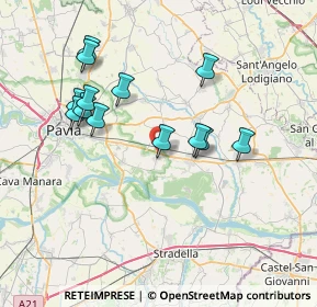 Mappa Via Buonarroti, 27010 Linarolo PV, Italia (7.09615)