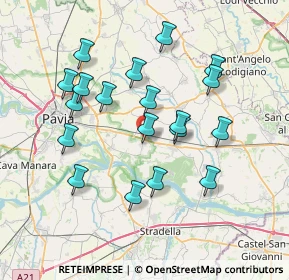 Mappa Via Buonarroti, 27010 Linarolo PV, Italia (7.04316)