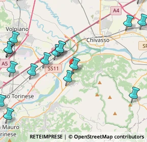 Mappa Via Chivasso, 10090 Chivasso TO, Italia (6.0915)