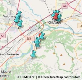 Mappa Via Chivasso, 10090 Chivasso TO, Italia (4.064)