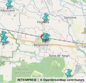 Mappa Via Tre Martiri, 27011 Belgioioso PV, Italia (3.19545)