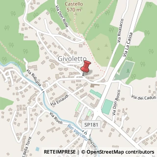 Mappa Via s. secondo 54, 10040 Givoletto, Torino (Piemonte)