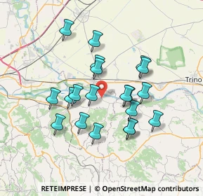 Mappa Strada Provinciale, 13044 Crescentino VC, Italia (6.2335)