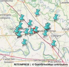 Mappa Via XXI Luglio, 26864 Ospedaletto Lodigiano LO, Italia (6.28824)