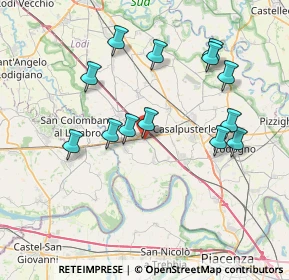 Mappa Via XXI Luglio, 26864 Ospedaletto Lodigiano LO, Italia (7.40231)