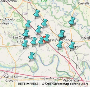 Mappa Via XXI Luglio, 26864 Ospedaletto Lodigiano LO, Italia (6.38333)