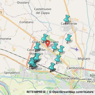 Mappa VIA CASTELLEONESE, 26022 Costa Sant'Abramo CR, Italia (1.8835)