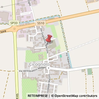 Mappa Via Guglielmo Marconi, 14-20, 26030 Cicognolo, Cremona (Lombardia)