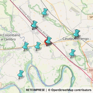 Mappa Via Cascinetta, 26864 Ospedaletto Lodigiano LO, Italia (3.98909)