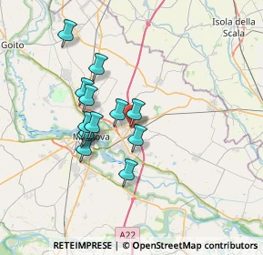 Mappa Mantova Nord Toll Booth, 46030 San Giorgio di Mantova MN, Italia (5.82154)