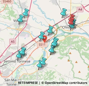 Mappa Strada Regionale 11 Padana Superiore, 10032 Settimo Torinese TO, Italia (4.02222)