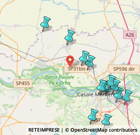 Mappa Strada Statale 31 Bis, 15025 Casale Monferrato AL, Italia (6.3645)