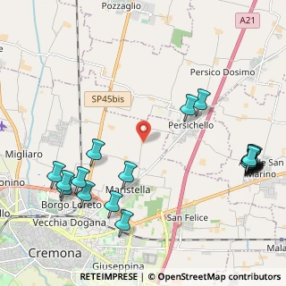 Mappa Via Porcellasco, 26100 Cremona CR, Italia (2.7825)