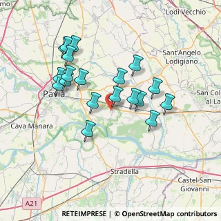 Mappa Via G.Garibaldi, 27010 Linarolo PV, Italia (6.86211)