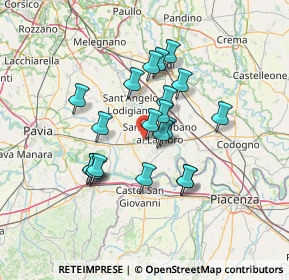 Mappa Via Privata della Pace tra I Popoli, 27010 Miradolo Terme PV, Italia (11.1575)