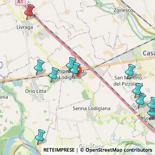 Mappa Via G. Grassi, 26864 Ospedaletto Lodigiano LO, Italia (3.095)