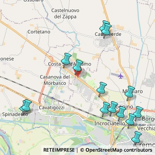 Mappa Via delle Vigne, 26022 Costa Sant'Abramo CR, Italia (2.87714)
