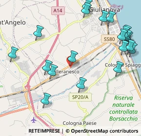 Mappa Traversa di Nazionale per Teramo, 64021 Giulianova TE, Italia (2.743)