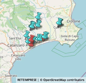 Mappa Via Aldo Moro, 88070 Botricello CZ, Italia (10.8955)