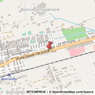 Mappa Strada Statale 106 Jonica, 142, 88070 Botricello, Catanzaro (Calabria)