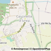 Mapa Cascinette d'Ivrea
