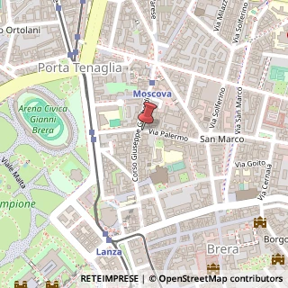 Mappa Carso Giuseppe Garibaldi, 62, 20121 Milano, Milano (Lombardia)